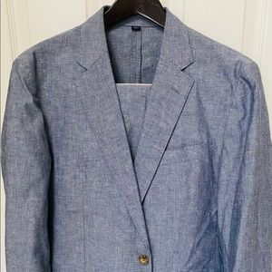 Jcrew Ludlow Slim Suit Cotton/Linen Gray Size 40s